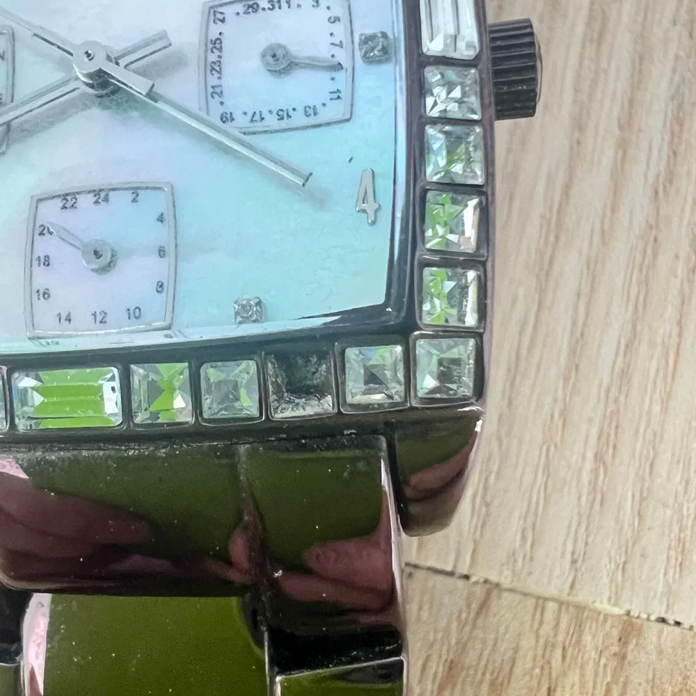 Skagen Denmark ladies brown metallic rectangular dress watch NEW BATTERY